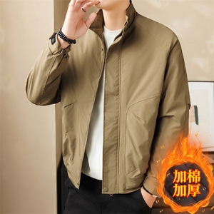 加棉加厚店主风夹克外套男休闲时尚立领男士上衣NM3076-P85图片