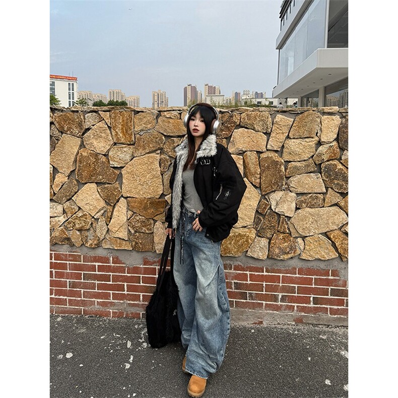 现货美式cleanfit十字架座山雕男女高级感夹棉衣开衫MY7862/P105,男装棉衣,星座205-3