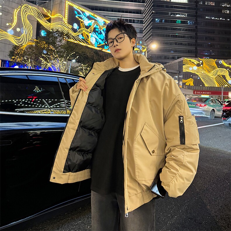 棉服男冬季新款港风宽松连帽棉衣MF9006-P90,男装棉衣,星座214-3