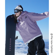 冬新日常防水兔耳朵滑雪服潮牌情侣款银狐绒大码外套M38-P125，男装棉衣，电商A001-1