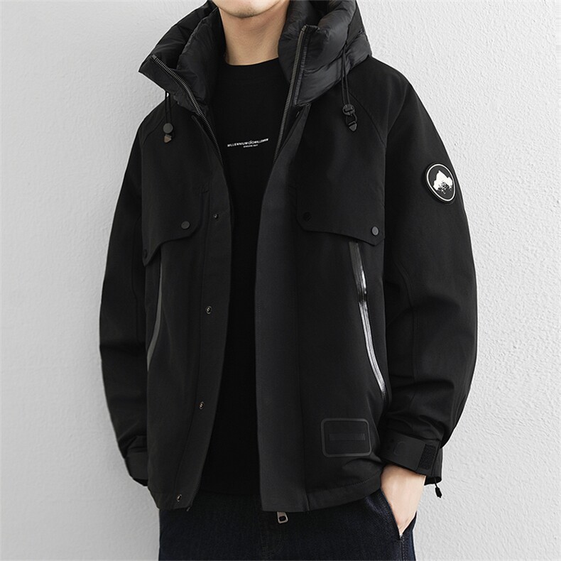 【标90绒】2025翻领羽绒服男秋冬季新款短款外套,男装羽绒服,星座914