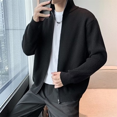 半高领拉链毛衣外套潮牌男士春秋季针织衫外穿痞帅开衫夹克-M6030，男装针织衫/毛衣，星座601-2