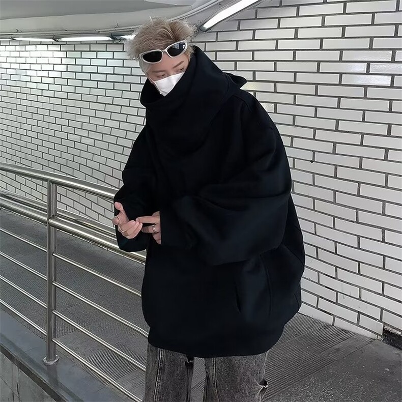 社恐堆堆领卫衣男潮ins港风潮流网红款加绒加厚EG110P48,男装卫衣,星座1116-2