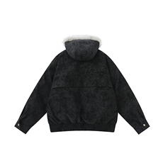 手塞棉）雾面皮衣男冬季飞机扣加厚连帽棉服AMF003-P130-控249，男装皮衣，星座216(原A116)