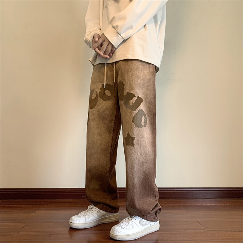复古牛仔裤ins新款韩版百搭直筒裤休闲裤N0600-P48,男装牛仔裤,星座308B-2