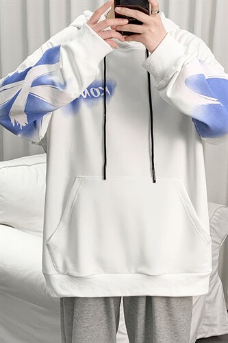 7XL-M港风长袖卫衣男2023春季新款休闲嘻哈胖子加肥加大码上衣潮，男装卫衣，钱塘717(原712)