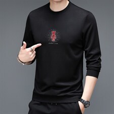 2023新款卫衣男士加绒上衣针织衫长袖T恤P59，男装针织衫/毛衣，电商D223-1