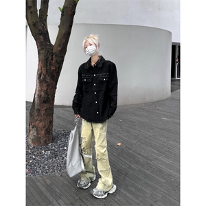【有货】cleanfit毛边牛仔外套男款美式高街工装夹克CT01LL-P65图片