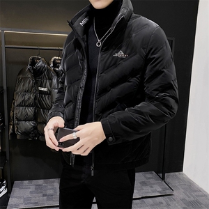 2067 90%白鸭绒高档男士休闲立领羽绒服保暖防寒轻薄羽绒开衫潮男图片