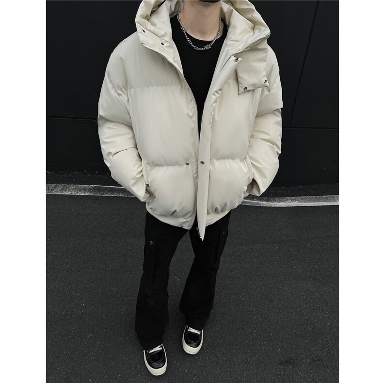 已更新M-3XL男女宽松短款pu棉服加厚保暖棉袄情侣面包服立领外套,男装棉衣,星座307A