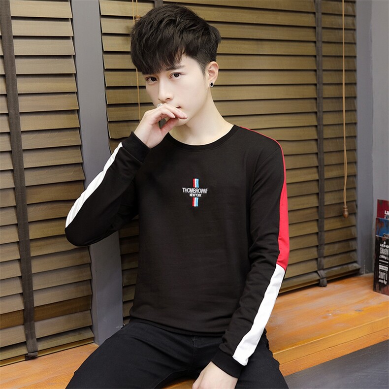 款6605-P35春季圆领长袖t恤韩版潮流男士卫衣套头运动休闲,男装卫衣,电商D310（原电商305）