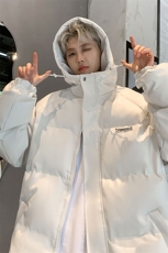 港风连帽鳄鱼纹金属装饰设计大码潮流休闲棉衣男MY77744P128控168，男装棉衣，星座227-7