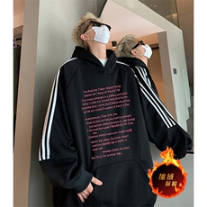 抖音得物供货提供视频秋冬重磅美式宽松织带连帽卫衣0407，男装卫衣，电商A486