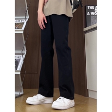 有货（自家图）四色基础款纯色微喇阔腿牛仔长裤K910特P42控58，男装休闲裤，星座218-5