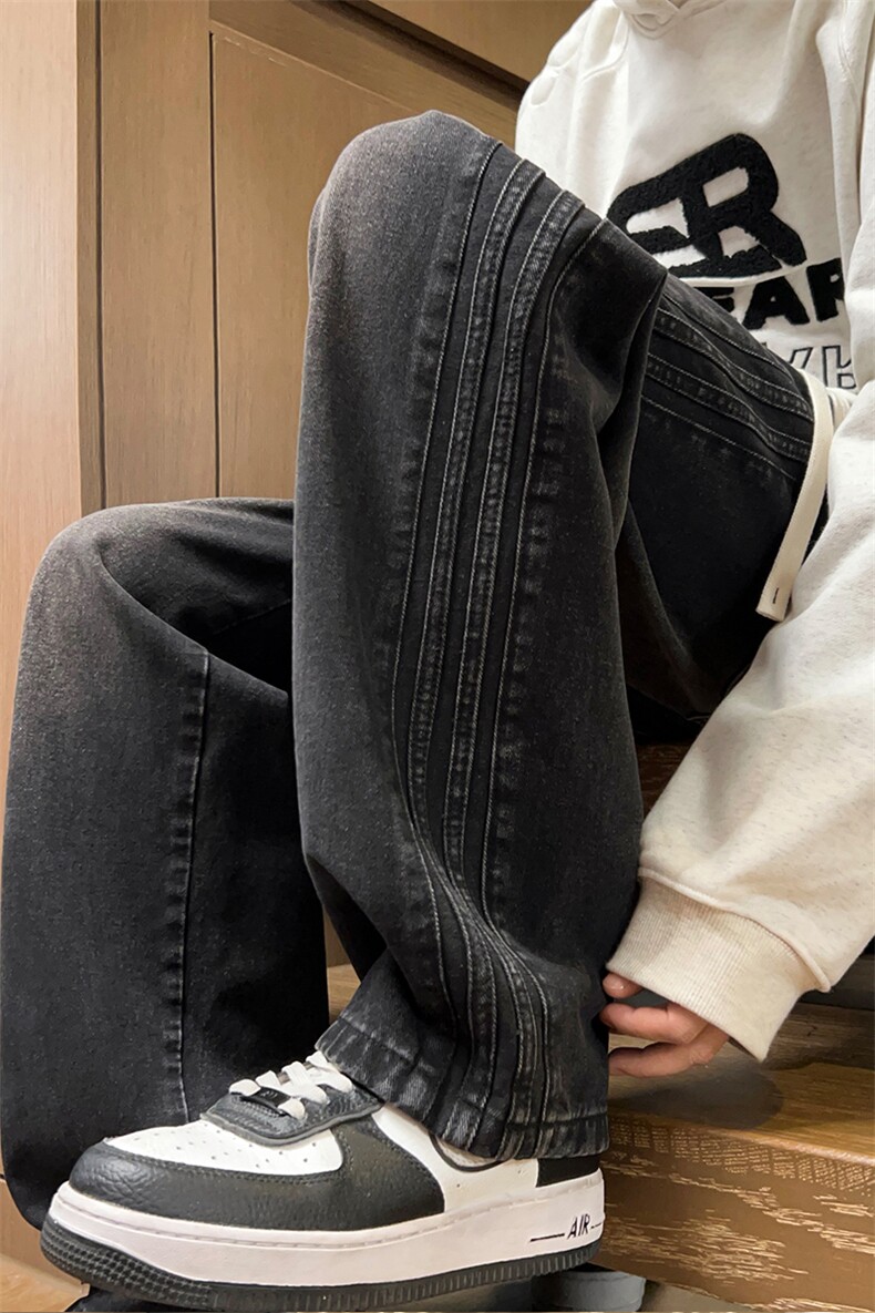 供抖音大牛仔裤男宽松阔腿裤416B-1-NH761-P55限78,男装牛仔裤,星座416B-1
