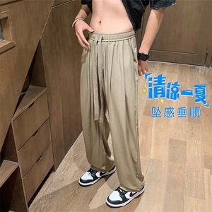 裤子夏季薄款休闲长裤潮牌速干男款运动裤冰丝男裤 7011批32图片