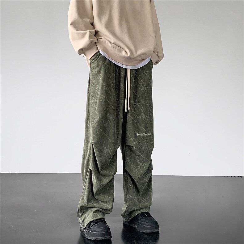 秋装灯芯绒美式束脚工装伞兵裤宽松大码休闲长裤男KH118P48，男装工装外套，电商A341