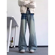 1506-1/KG9801半松紧腰/P48裂纹做旧cleanfit水洗街头牛仔裤潮牌，男装牛仔裤，星座1506-1