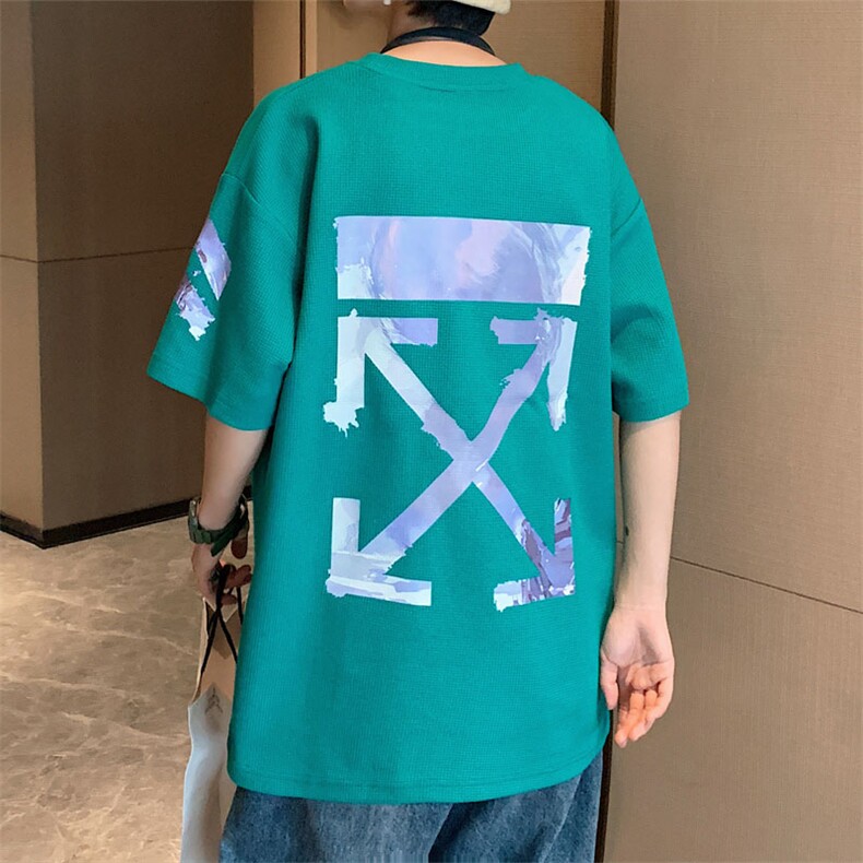 ！数据超好！2023夏季华夫格男士短袖宽松体恤衫TXH208P30,男装T恤,电商B220