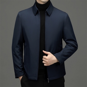 中年男新款冬季加厚羽绒服爸爸冬装90%白鹅绒外套 BL82235-P195图片