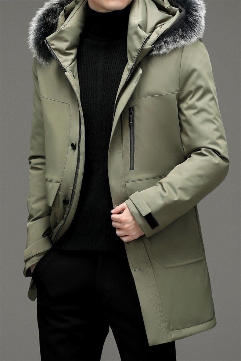 BZL2189钱塘2020-2秋冬中长款中年男士连帽休闲羽绒服外套P308,男装羽绒服,钱塘207-2