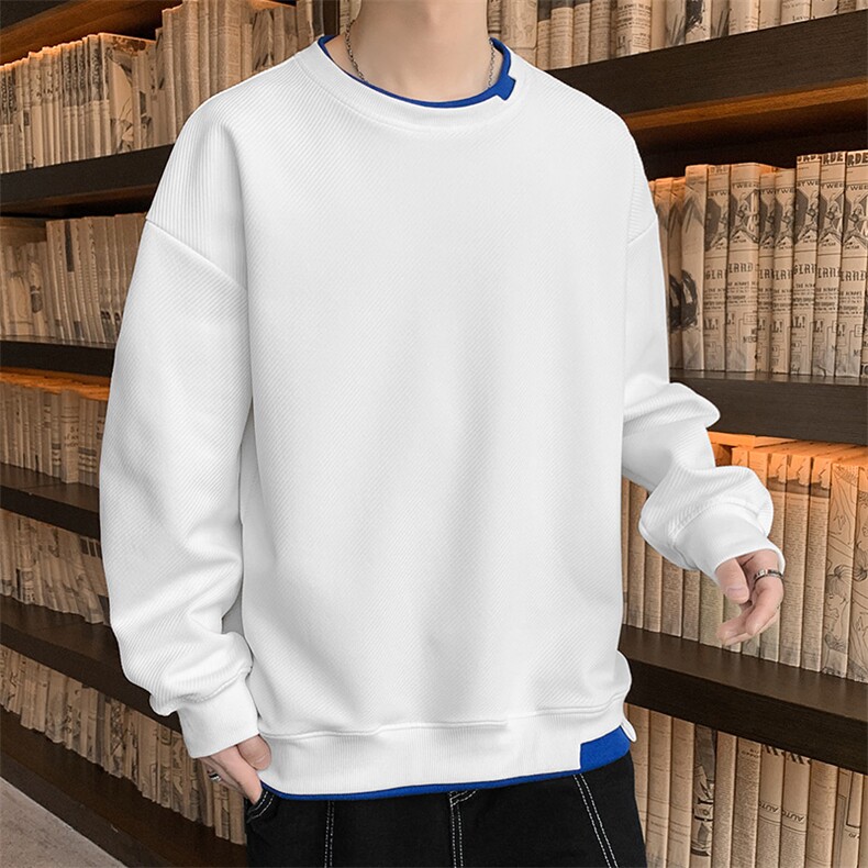 好质量！男士长袖t恤卫衣男秋季潮牌衣服学习潮流百搭W626图片