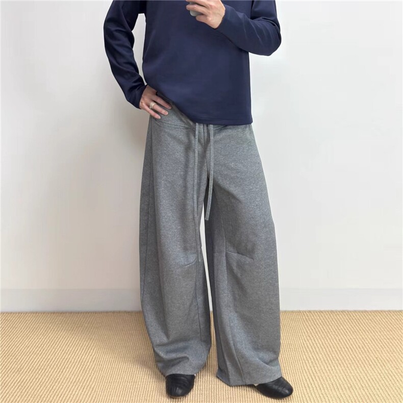 美式高级感弯刀休闲通勤卫裤男秋冬季直筒宽松阔腿垂感运动长裤子,男装休闲裤,星座516A
