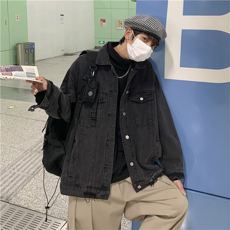 ins潮牌工装牛仔夹克男春秋季宽松JK456P60,男装夹克,星座1116-2