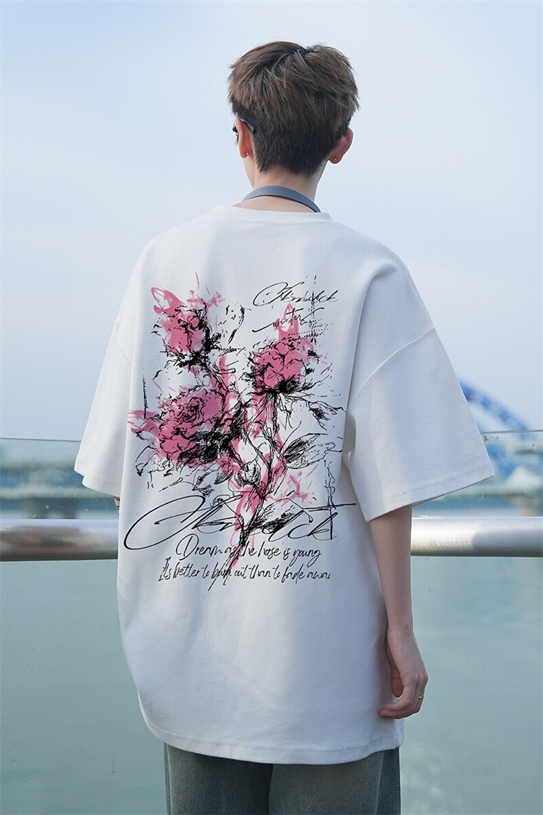 图案已注册夏季ins韩版休闲短袖T恤男潮宽松半袖体恤衫D119/P25,男装T恤,电商B209