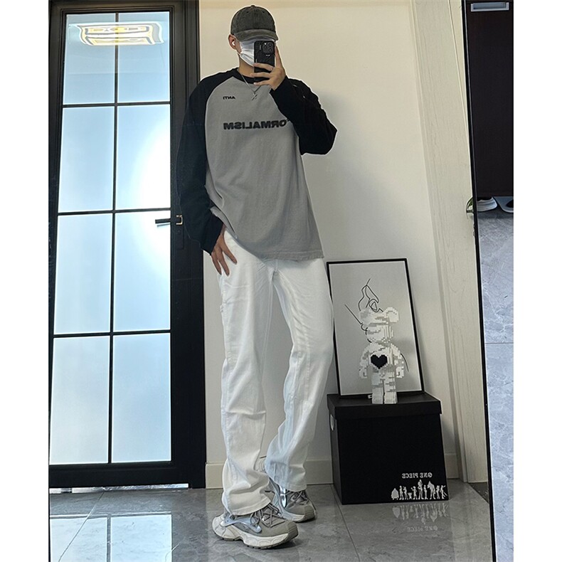 美式ins高街hiphop新款弹力修身直筒工装休闲裤货号K694P60图片