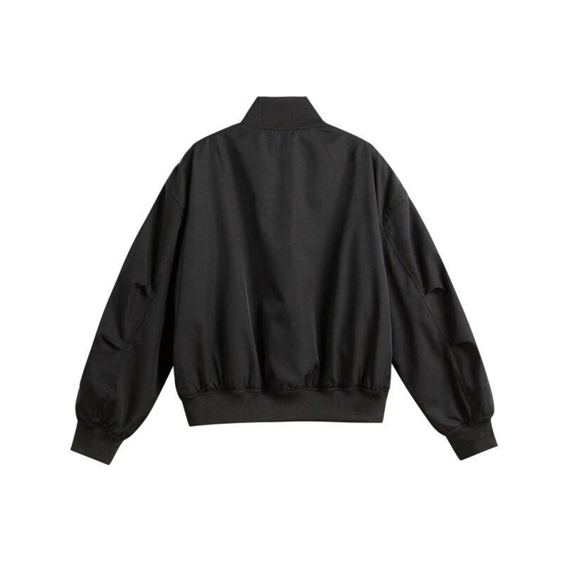 小短吉吉同款炫彩缎面飞行夹克立领短款廓形美式棒球服J2591-P70,男装夹克,星座1213