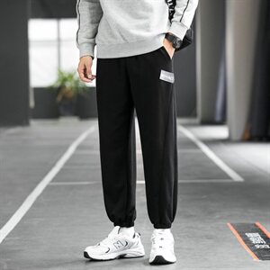 男秋季新款休闲裤潮牌潮流ins宽松百搭帅气九分束腿裤DF16T图片
