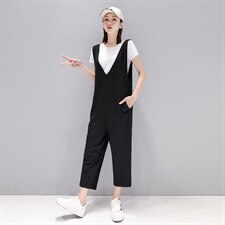 2021连体背带裤女套装休闲减龄洋气夏季新款小个子两件套连身衣潮，女装套装/套裙，布衣桑