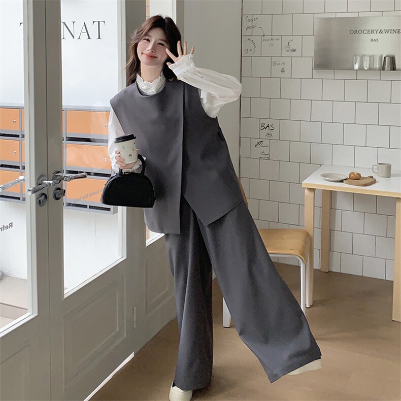 新品现货2025新款秋装两件套背心+阔腿裤2C116-2507-P165-K198,女装套装/套裙,2C116