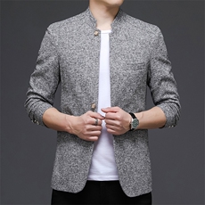 NJ8021钱塘2020-2中青年男士秋装薄款时尚休闲百搭西服P70，男装西服，钱塘207-2