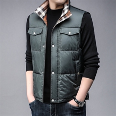 B6901白鸭绒90绒冬季新款立领中青年男士时尚百搭羽绒服马甲，男装羽绒服，钱塘207-3