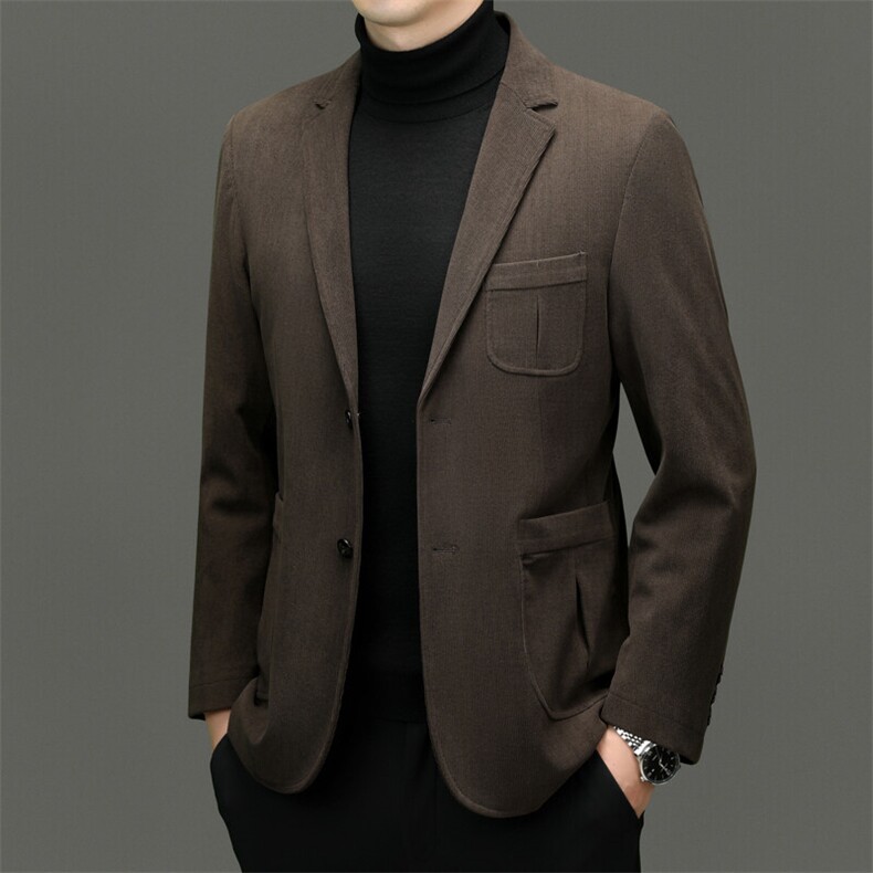 男装西服MN99216新品主推2025新款新设计条纹灯芯绒西服,男装西服,钱塘207-1