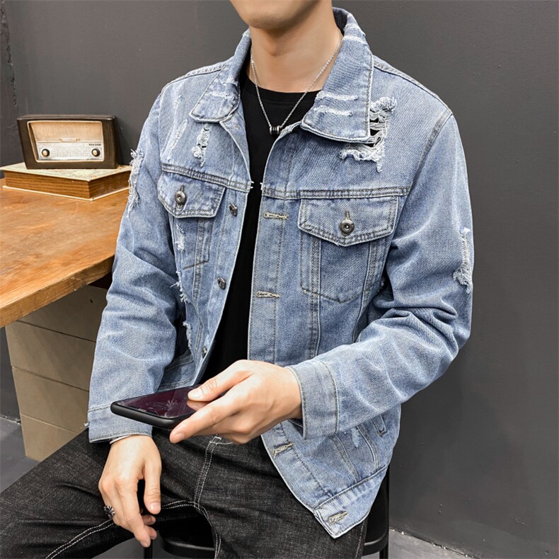 秋季牛仔外套男春秋韩版潮流新款秋装男生男士夹克上衣服8153-P60,男装夹克,电商A318