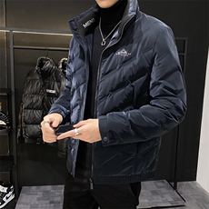 206790%白鸭绒高档男士休闲立领羽绒服保暖防寒轻薄羽绒开衫潮男，男装羽绒服，星座115A(原星座507）