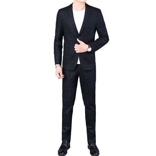 中年男士商务西服两件套套装男商务正装西装上衣ASD8955-P265,男装西服套装,电商B212（原钱塘6029）