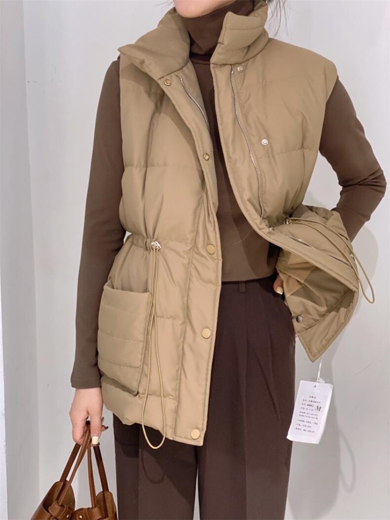 收腰羽绒马甲，女装马甲，驿谷