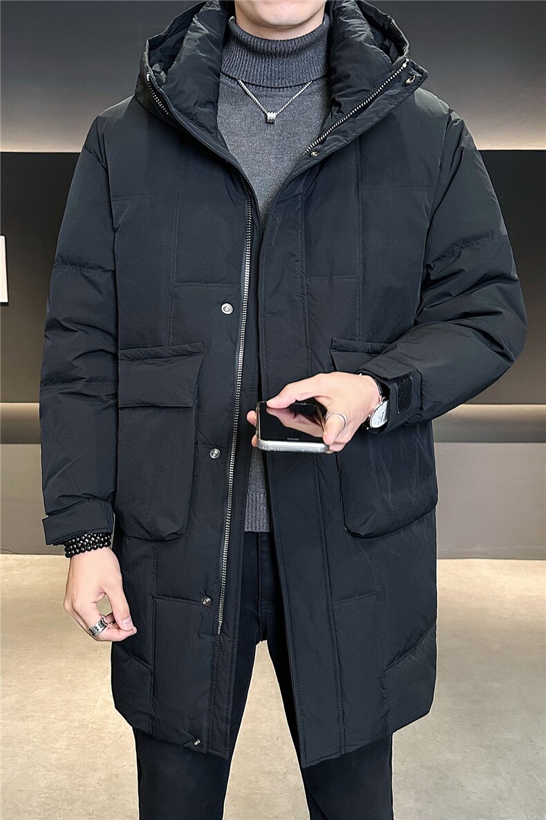 标50极寒厚款中长款羽绒服男2025新款连帽外套B240-YR8173-P265,男装羽绒服,电商B240
