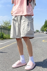 夏季大码休闲裤美式冰丝工装短裤男潮宽松薄款五分裤子225-2-K605，男装牛仔裤，星座225-2