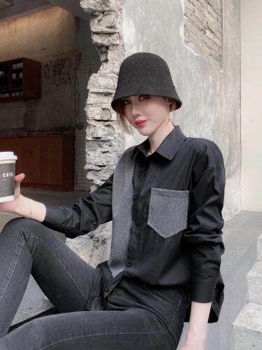 个性假二件套衬衫，女装衬衫，名莹