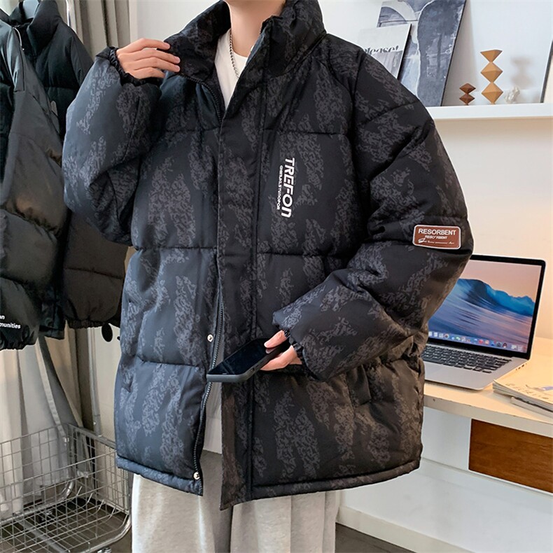 立领棉衣男女印花棉服新款冬装棉袄面包服外套3354-P70控108,男装棉衣,星座207