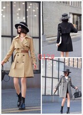 中长款收腰风衣，女装风衣，YO\VLF雅洛菲