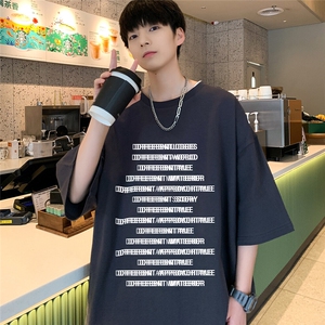 夏季新款重磅纯棉高街字母满印短袖 M~5XL XZ604-DT220-P25控39图片