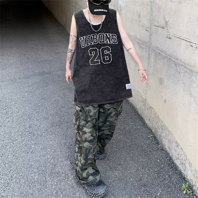 男背心套头潮流圆领日系新款汗背心夏季潮原宿青春文艺标准,男装背心/马甲,星座716-2