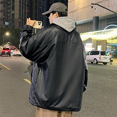特批P100无差价冬季美拉德风PU皮棉服男加棉加厚高街皮衣外套M91，男装棉衣，电商A001-1