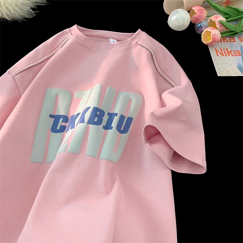 曼巴棉280克发泡印拉链短袖宽松大码T恤TT8315特p38控59，男装T恤，星座804-1